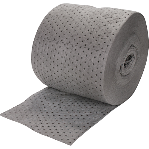 Rouleaux absorbants li&eacute;s de premi&egrave;re qualit&eacute;, Lourd, 150' lo x 15" la, Absorption 25 gal. Equipment World