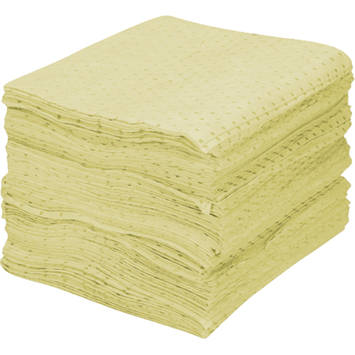 Premium Fine Fiber Sorbent Pads, Hazmat, 15" x 17", 30 gal. Absorbancy Equipment World