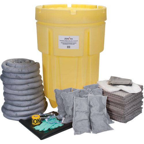Trousse de lutte contre les d&eacute;versements de premi&egrave;re qualit&eacute; pour atelier, Universel, Baril, Absorbance de 95 gal. US Equipment World