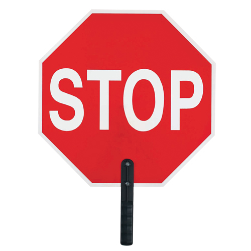 "Stop" Traffic Sign, 18" x 18", Plastic, English with Pictogram Equipment World