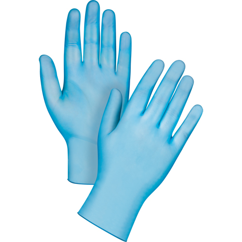 Medical-Grade Disposable Gloves, Medium, Vinyl, 4.5-mil, Powder-Free, Blue, Class 2 Equipment World