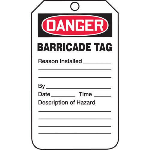 Safety Tags, Plastic, 3-1/4" W x 5-3/4" H, English Equipment World