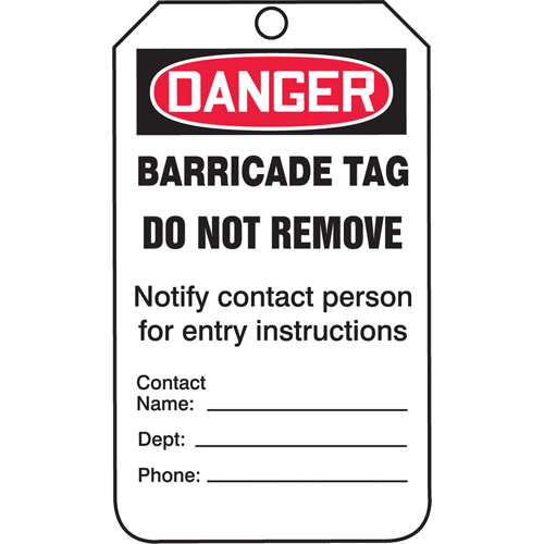 Safety Tags, Plastic, 3-1/4" W x 5-3/4" H, English Equipment World