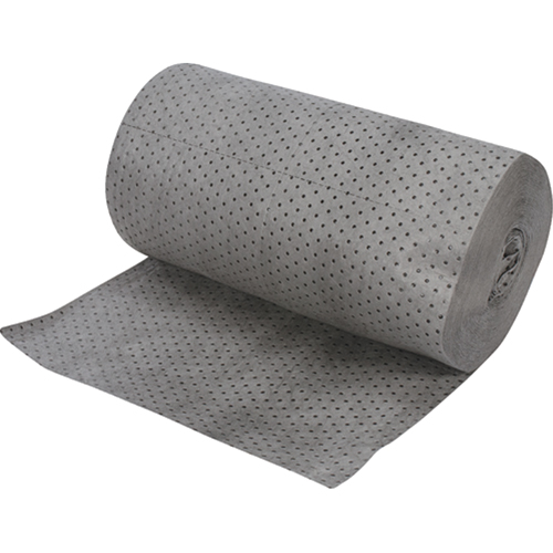 Rouleaux absorbants en fibres fines de calibre industriel, Lourd, 150' lo x 30" la, Absorption 70 gal. Equipment World