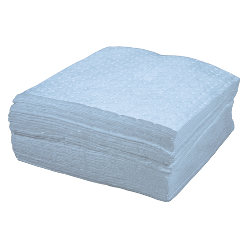 Premium Blue Bonded Sorbent Pads, Oil Only, 15" x 17", 8 gal. Absorbancy Equipment World