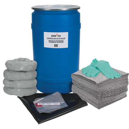 Shop Spill Kit, Universal, Drum, 30 US gal. Absorbancy Equipment World