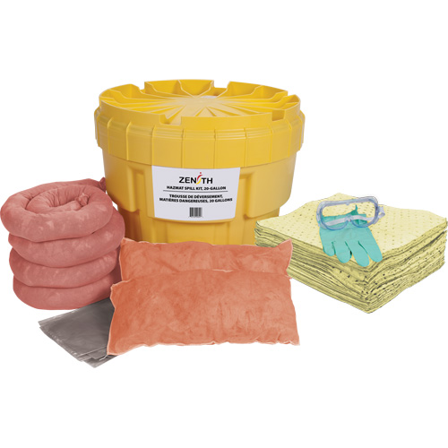 Spill Kit, Hazmat, Overpack/Salvage Drum, 20 US gal. Absorbancy Equipment World