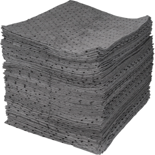 Premium Bonded Sorbent Pads, Universal, 15" x 17", 30 gal. Absorbancy Equipment World