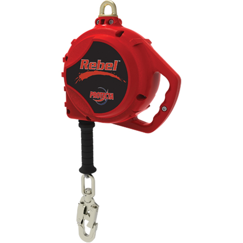 Rebel Self-Retracting Lifeline, 20', Galvanized Steel, Swivel Equipment World