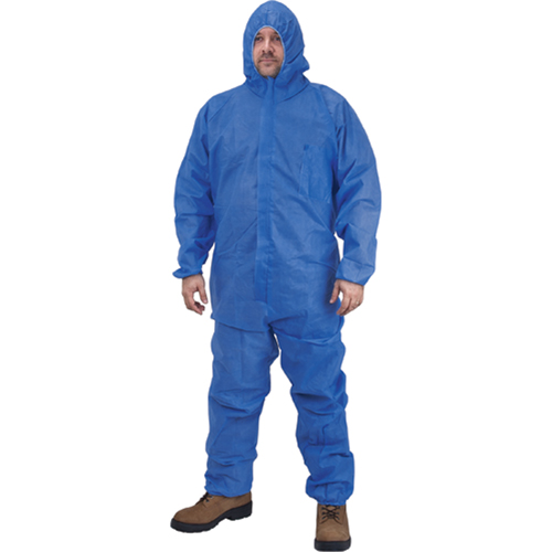 Hooded Coveralls, Medium, Blue, SMS Equipment World