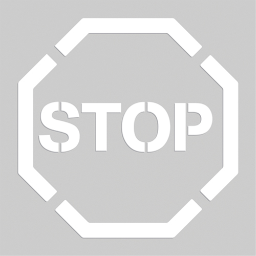 Floor Marking Stencils - Stop, Pictogram, 20" x 20" Equipment World