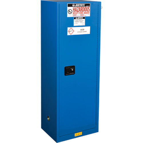 ChemCor&reg; Lined Hazardous Material Slimline Safety Cabinets, 22 gal., 23.25" x 65" x 18" Equipment World