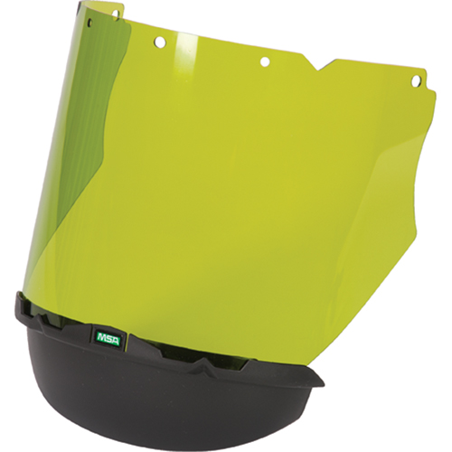 V-Gard&reg; Visor with Chin Protector for Arc Flash Application, Polycarbonate, Green Tint Equipment World