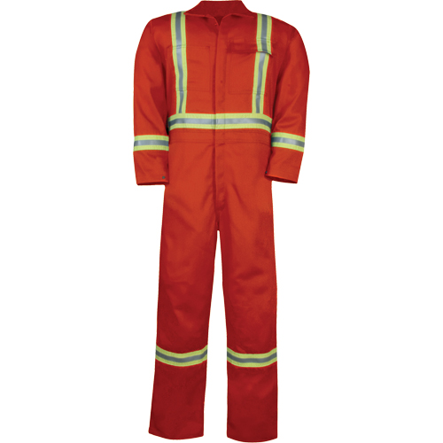 Unlined Hi-Vis Coveralls, Size Small, Orange Equipment World