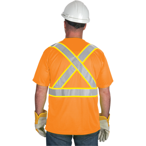 CSA Compliant T-Shirt, Polyester, Medium, Orange Equipment World