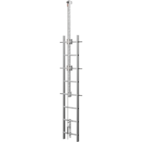 Vi-Go Continuous Ladder Climbing Safety System with Automatic Pass-Through, Stainless Steel Equipment World