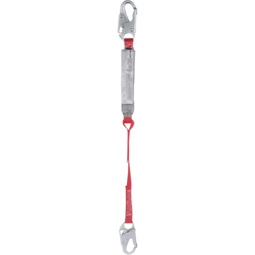 Pro Shock Absorbing Lanyard, 3', Locking Snap Hook Center, Locking Snap Hook Leg Ends, Polyester Equipment World