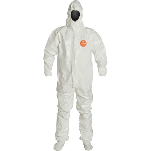 Hooded Coveralls, Tychem&reg; 4000, Medium, White Equipment World