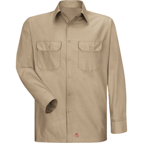 Long Sleeve Ripstop Shirt, Men's, 3X-Large, Khaki Equipment World