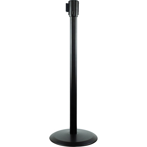 Slimline TensaBarrier&reg; Receiver Post, 38" High, Black Equipment World