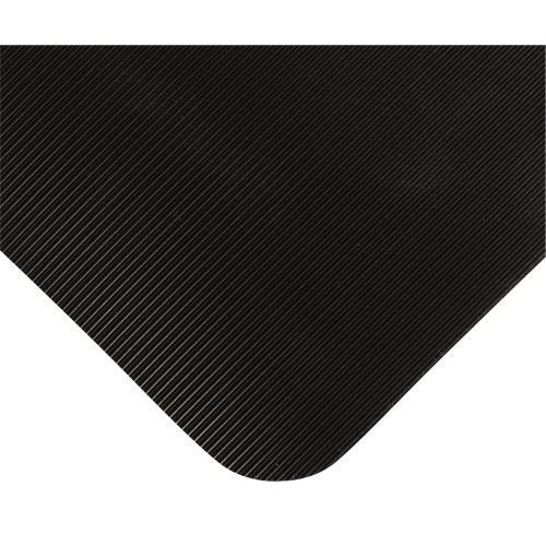 Double Duty Switchboard Mats No.720, Corrugated, 3' x 10' x 5/8", Black, PVC Equipment World