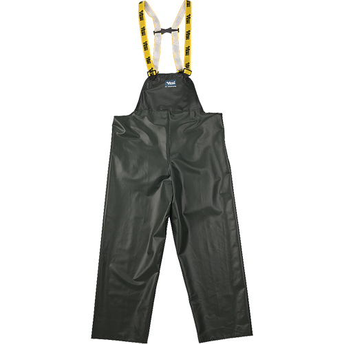 Journeyman Chemical Resistant Rain Bib Pants, Medium, Green, Polyester/PVC Equipment World