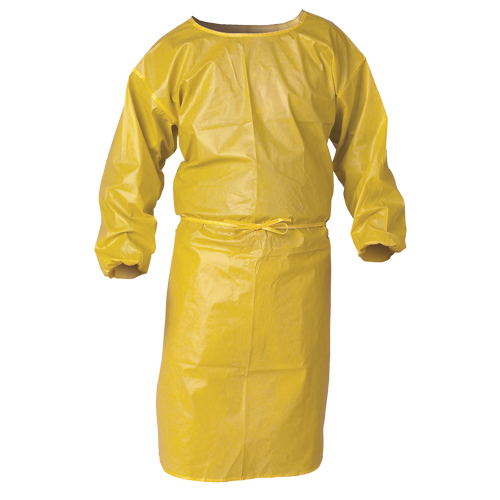 KleenGuard Chemical Spray Protective Smock, Polypropylene, Yellow, 34" W x 52" L Equipment World