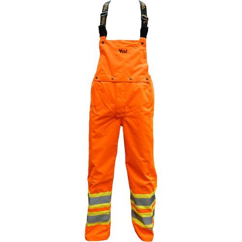 Journeyman Detachable Bib Safety Pants, Polyester, Small, High Visibility Orange Equipment World