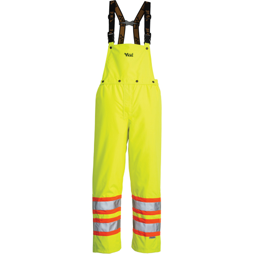 Journeyman Detachable Bib Safety Pants, Polyester, Small, High Visibility Lime-Yellow Equipment World