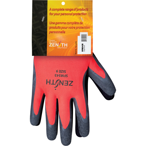 Coated Gloves, 9, Rubber Latex Coating, 13 Gauge, Polyester Shell Equipment World