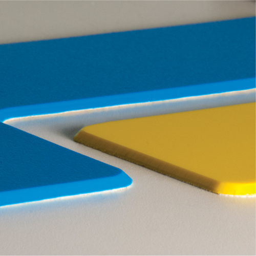 Armor Stripe Lean/5S Markers, Circle, 6" L x 6" W, Blue, Plastic Equipment World