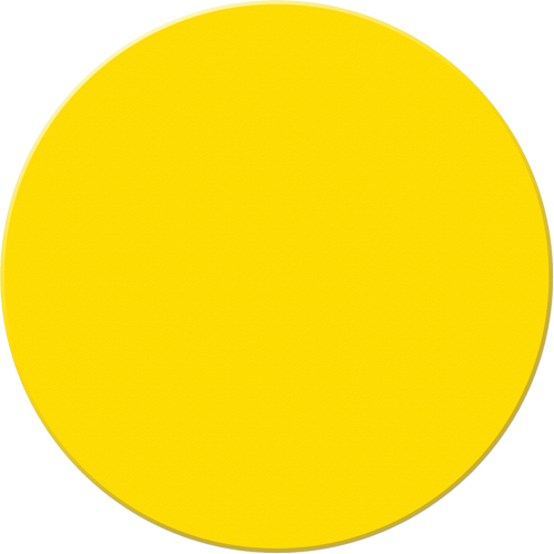 Armor Stripe Lean/5S Markers, Circle, 6" L x 6" W, Yellow, Plastic Equipment World