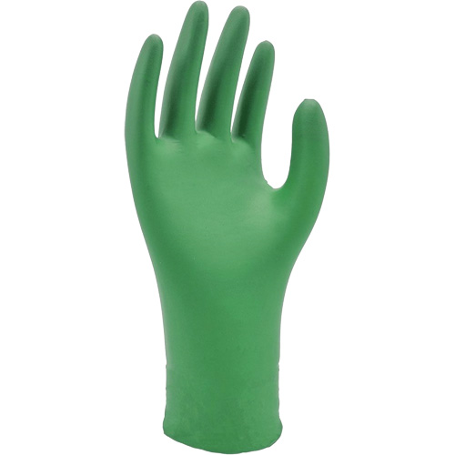 Gants biod&eacute;gradables 6110PF, Petit, Nitrile, 4 mils, Sans poudre, Vert Equipment World