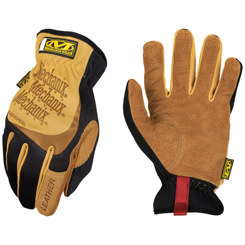 Fastfit&reg; Gloves, Small, Grain Leather Palm, Elastic Cuff Equipment World