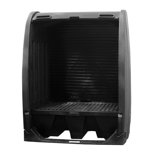 Spill Containment Sheds Without Drain, 61" L x 37.25" W x 72.75" H, 1000 lbs. Load Capacity Equipment World