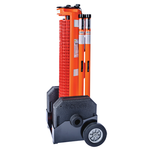 Wheeled Barrier, 50' L, Plastic, Orange Equipment World