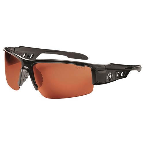Skullerz&reg; Dagr Safety Glasses, Copper Lens, Anti-Scratch/Polarized, ANSI Z87+/Meets/Exceeds CSA Z94.3 Equipment World