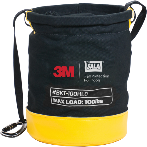 Tool Lifting Safe Bucket, Canvas, 12.5" Dia. x 15" H, 100 lbs. Load Rating Equipment World