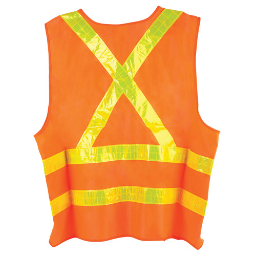 Dynamic Traffic Vest, High Visibility Orange, Large, Polyester Equipment World