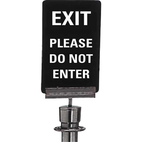 "Exit: Please Do Not Enter" Crowd Control Sign, 11" x 7", Plastic, English Equipment World