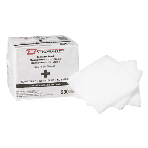 Dynamic Gauze Sponge, Pad, 4" L x 4" W, Medical Device Class 1 Equipment World