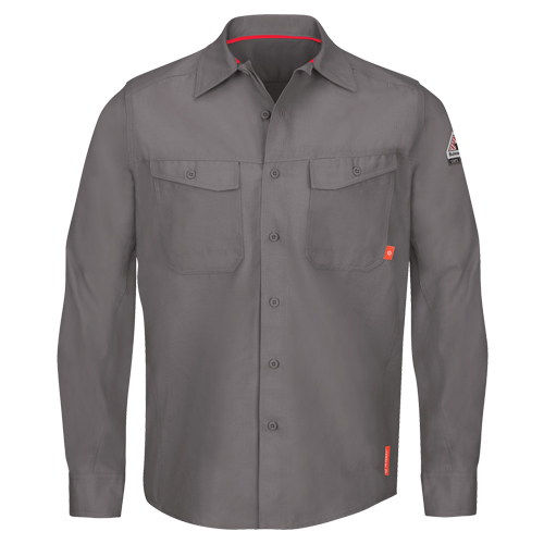 IQ Endurance&reg; Men's Work Shirts, Small, Grey Equipment World