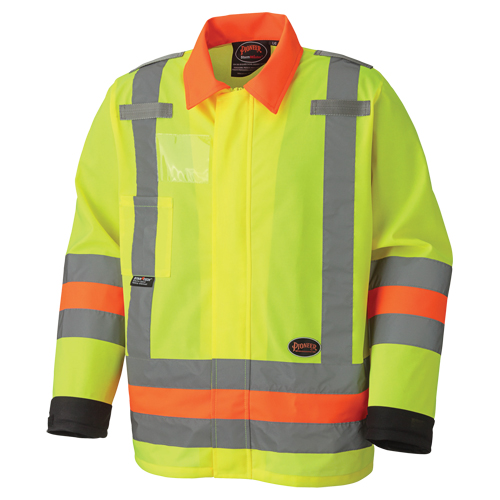 6007 Veste de s&eacute;curit&eacute; routi&egrave;re respirante, Polyester, Jaune lime haute visibilit&eacute;, T-petit Equipment World
