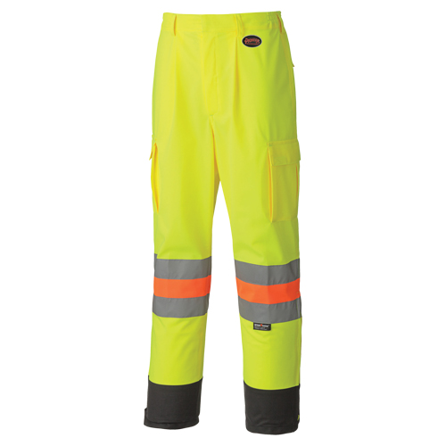 6009 Pantalon de s&eacute;curit&eacute; routi&egrave;re respirant, Polyester, T-petit, Jaune lime haute visibilit&eacute; Equipment World