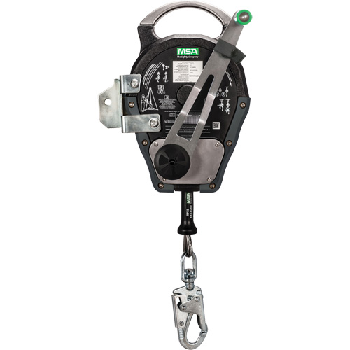 Workman Rescuer, 50', 1 Leg, Stainless Steel Cable, Snap Hook Harness Connector, Built-in Anchor Equipment World
