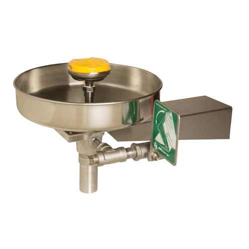 Eye/Face Wash Station, Wall-Mount Installation, Stainless Steel Bowl Equipment World