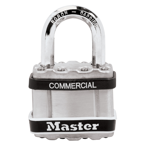 Laminated Padlock, Silver, Keyed Different, Laminated Steel, 1-3/4" Width Equipment World
