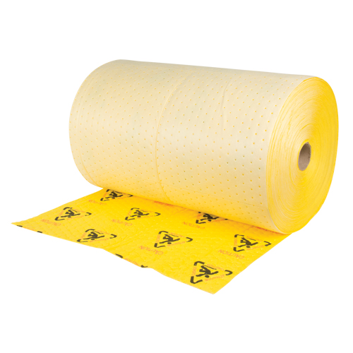Premium Caution Rolls, Heavyweight, 150' L x 30" W, 57 gal. Absorbancy Equipment World
