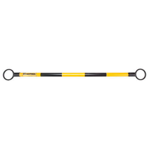Telescopic Barricade Bar, 85" Extended Length, Black/Yellow Equipment World