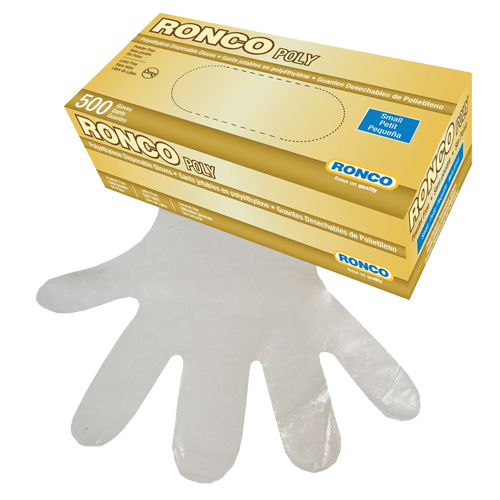 Gants jetables, Petit, Poly&eacute;thyl&egrave;ne, 1 mil, Sans poudre, Transparent Equipment World